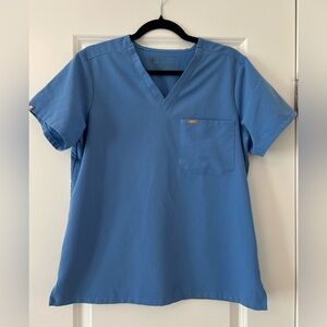 Figs Catarina One pocket scrub Top ceil blue medium M